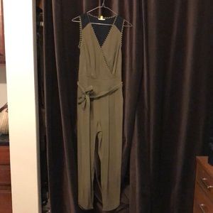 Anthropologie Olive Green Romper